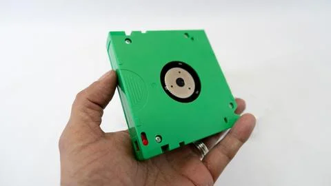 LTO tape of different capacities for data recording - Stock Photos