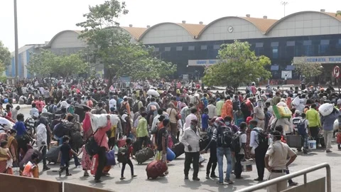 LTT-Migrant Workers-Lockdown-Covid 19 Pandemic Stock Footage 131325114