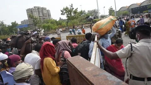 LTT-Migrant Workers-Lockdown-Covid 19 Pandemic Stock Footage 131388929