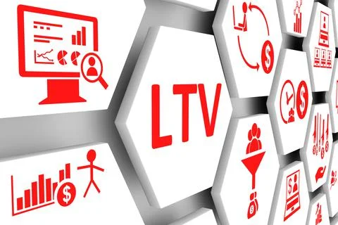 LTV concept cell background 3d illustration Stock Illustration