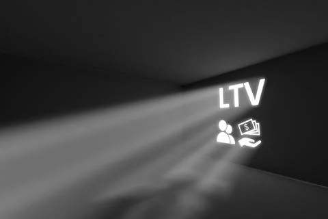 LTV rays volume light concept 3d illustration Stock Illustration