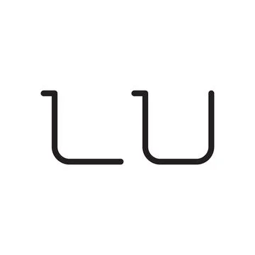 Lu initial letter vector logo icon Stock Illustration