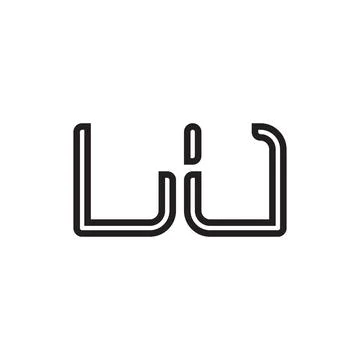 Lu initial letter vector logo icon Illustrazione stock