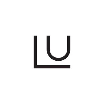 Lu initial letter vector logo Illustrazione stock