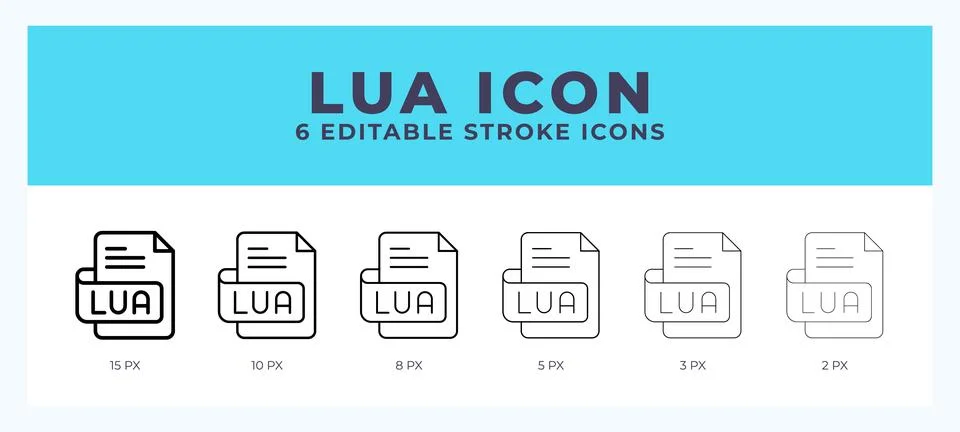 Lua file icon vector for web. And mobile app. Editable stroke outline icon. イラスト素材