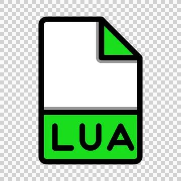 Lua file type format icon. extension document files icons symbol.  イラスト素材