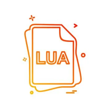 LUA file type icon design vector イラスト素材
