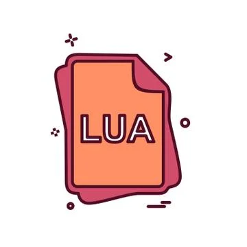 LUA file type icon design vector イラスト素材