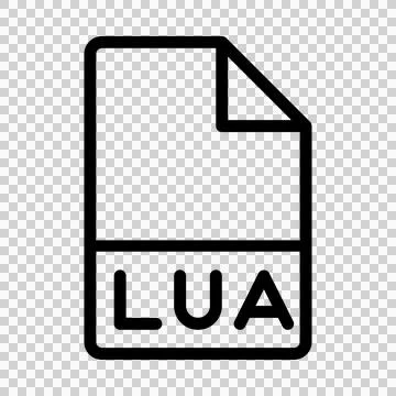 Lua file type icons. files and document format design icon symbol. イラスト素材