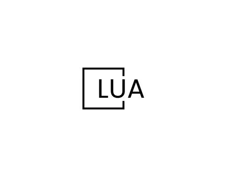 LUA letter initial logo design vector illustration イラスト素材