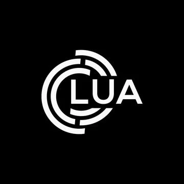 LUA letter logo design. LUA monogram initials letter logo concept. LUA letter イラスト素材