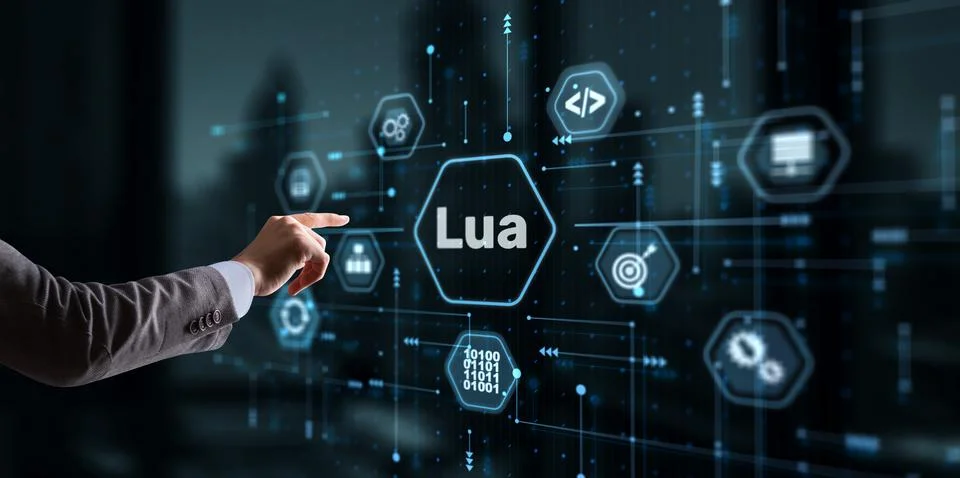 Lua Programming Language. Scripting programming language Stock Photos