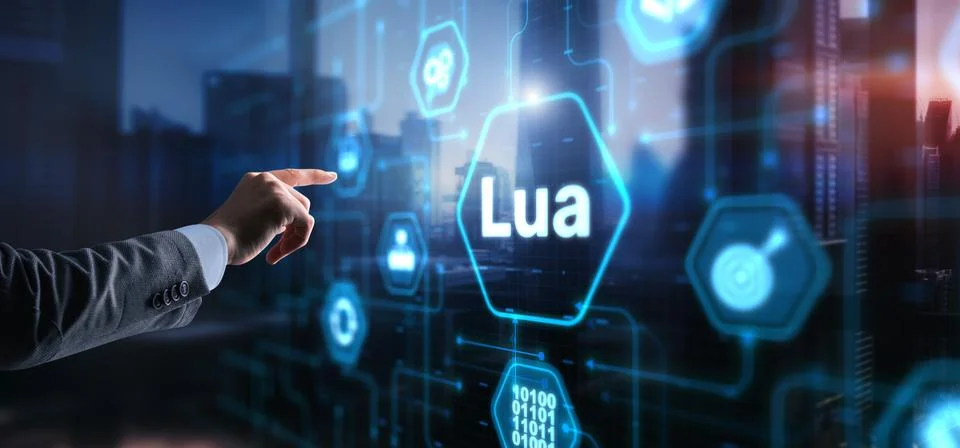 Lua Programming Language. Scripting programming language Stock Photos