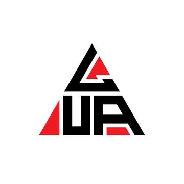 LUA triangle letter logo design with triangle shape. LUA triangle logo desi.. イラスト素材