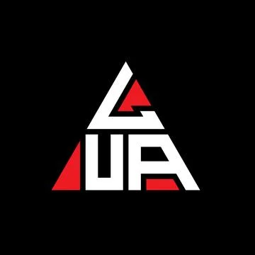 LUA triangle letter logo design with triangle shape. LUA triangle logo desi.. イラスト素材