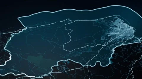 Luanda Province Luanda Angola Digital Map Highlight 4K Stock-Footage 337332290