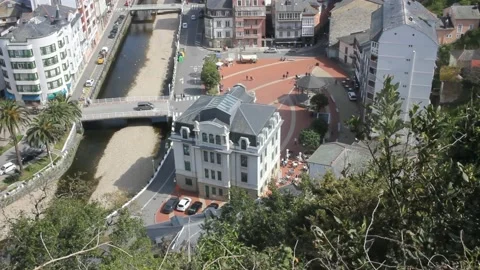 Luarca in in the Cantabrian coast, in Spain Stock Footage 238561082