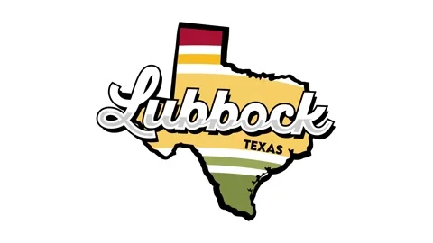 Lubbock Texas with black background Stock Footage 295912914