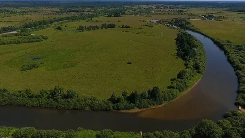 Lubchansky castle. Belarus, top view Stock Footage 117700737