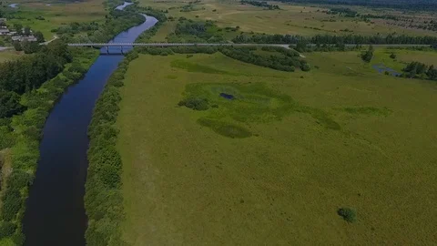 Lubchansky castle. Belarus, top view Video stock 117700878