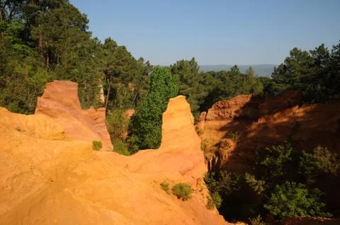Lubéron, the Ochre Footpath in Roussillon Foto stock