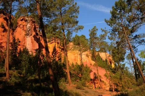 Lubéron, the Ochre Footpath in Roussillon Foto stock