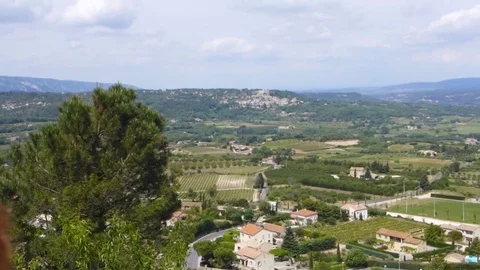 Luberon valley from Bonnieux Stock Footage 84808341