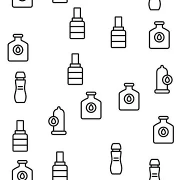 Lubricant Container Vector Seamless Pattern Stock-Illustration
