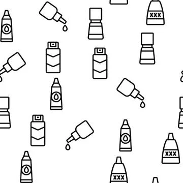 Lubricant Container Vector Seamless Pattern Illustrazione stock