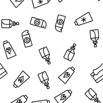 Lubricant Container Vector Seamless Pattern Illustrazione stock