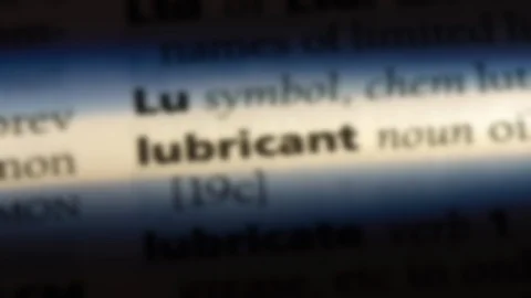 Lubricant word in a dictionary. Stock Footage 99563054