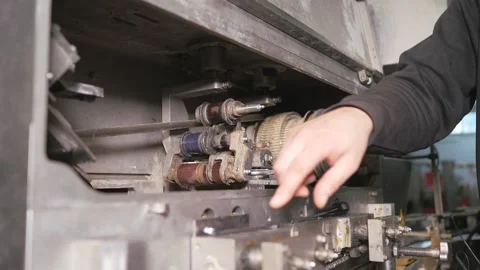 Lubrication of machine components with solid oil, grease, gun fat-plastic Stock Footage 156816769