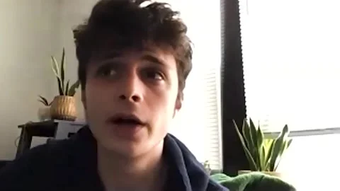 Lucas Jade Zumann talking about film 'Dr. Bird's Advice For Sad Poets' - 2021 Stock Footage 157434553