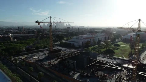 Lucas Museum Construction Hyperlapse Stock Footage 130763870
