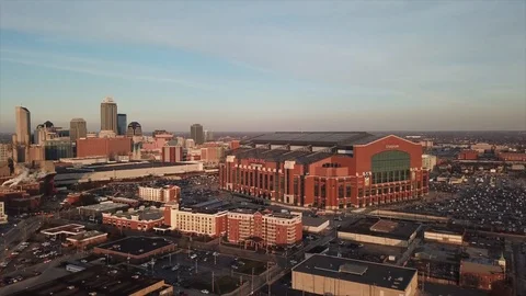 Lucas Oil Stadium Indianapolis Colts Drone Stock Footage