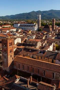 Lucca from above Stock Photos
