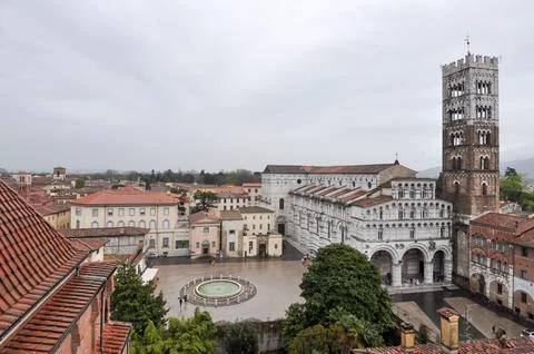 Lucca cathedral Stock Photos