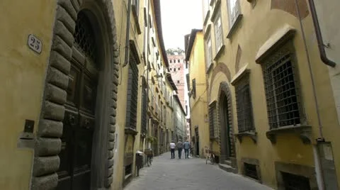Lucca old street 스톡 동영상 12383296