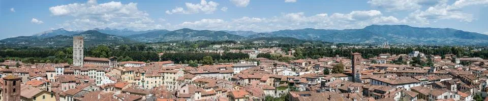 Lucca panorama Stock Photos