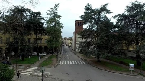 Lucca,Italy,01 March 2017,street intersection Stock Footage 75473719