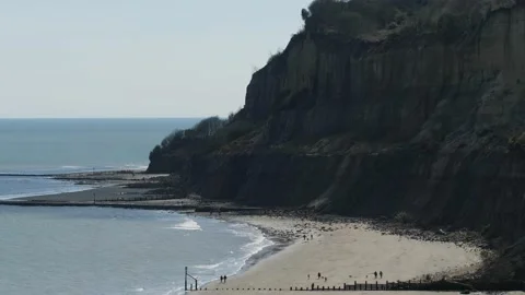 Luccombe cliffs and beach, Isle of Wight, UK Stock Footage 238703264
