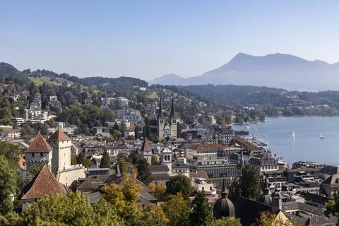 Lucerne and Mount Rigi Foto stock