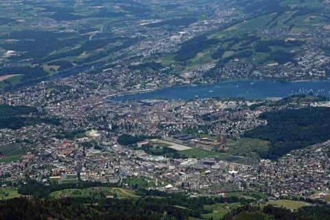 Lucerne from a Distance Stock Photos