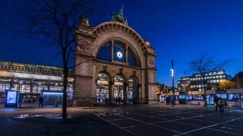 Lucerne Hyperlapse / Time lapse Stock-Footage 86676404