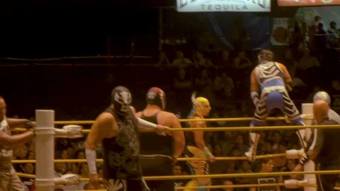 Lucha Libre masked wrestler Stock Footage