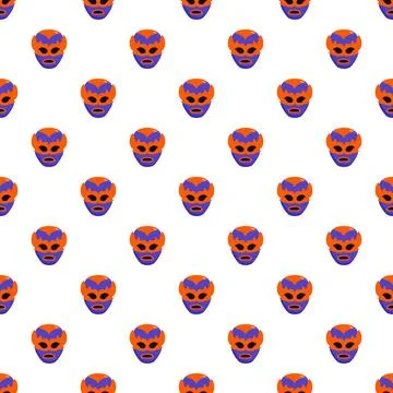 Lucha libre wrestling mask repeating pattern Stock Illustration