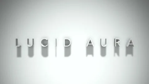Lucid aura 3D title animation with shadows on a white background Stock Footage 297798589