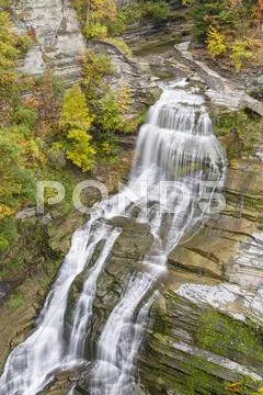 Lucifer Falls Autumn cascade Stock Photos