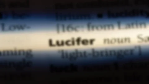 Lucifer word in a dictionary. Video stock 99563061