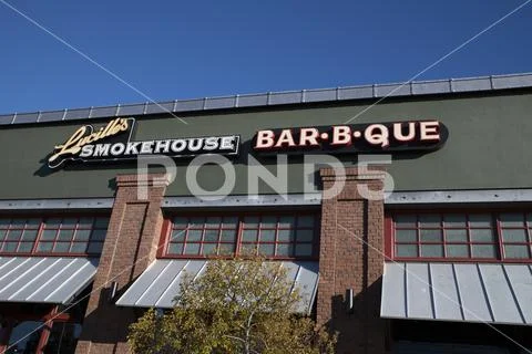 Lucille's Smokehouse Bar-B-Que Restaurant Exterior Sign ~ Premium Photo ...